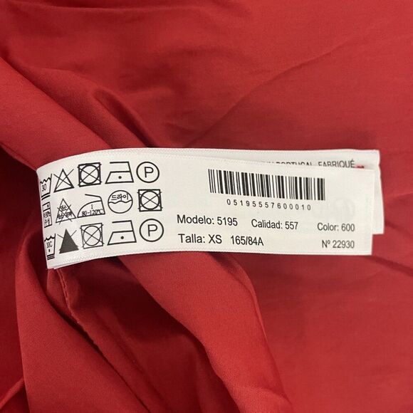 Massimo Dutti Womens Polo Shirt XS Red Relaxed Loose Fit 3/4 Sleeve 5195/557 NWT - Picture 9 of 15